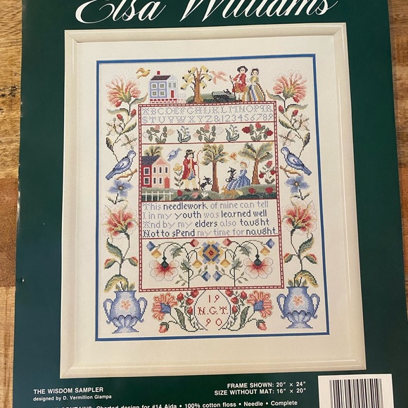 Elsa Williams Wisdom Sampler Counted Cross Stitch Kit NEW - Picture 2 of 10